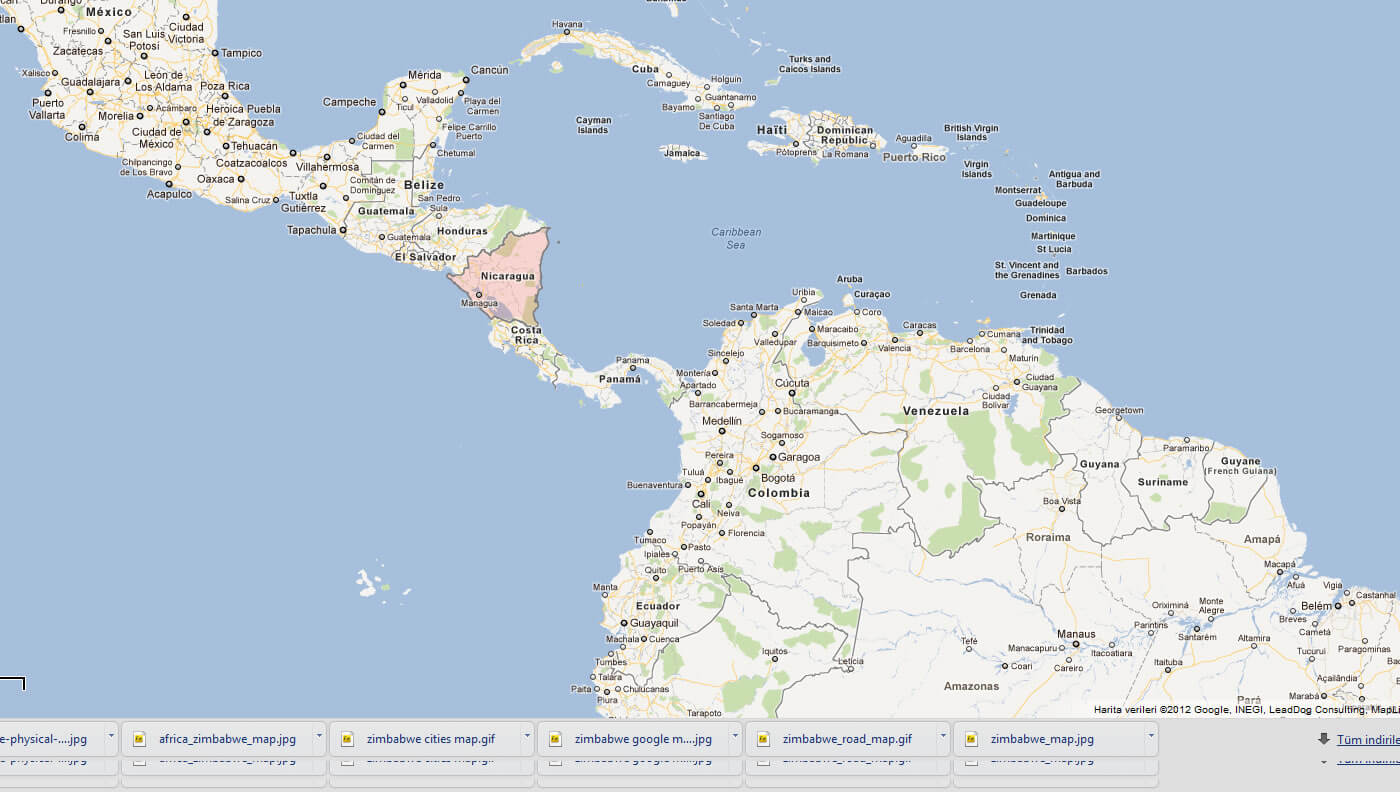 karte von nicaragua zentral amerika